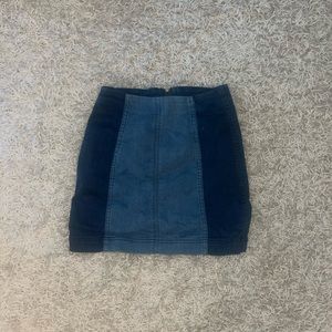 Free people Jean skirt multi toned
